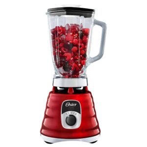 Licuadora clásica roja con perilla ergonómica de 3 velocidades