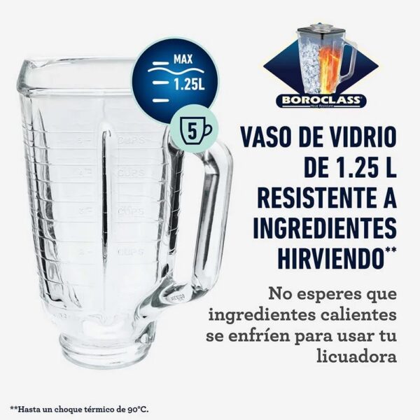 Licuadora clásica roja con perilla ergonómica de 3 velocidades - Imagen 4