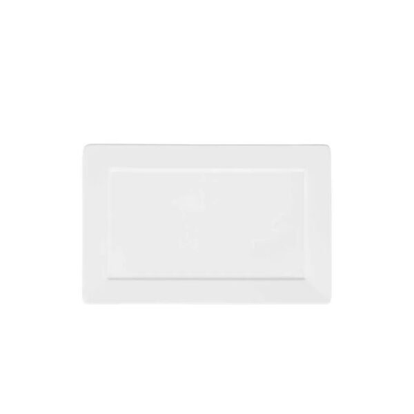 Plato Llano Rectangular Blanco 30cm