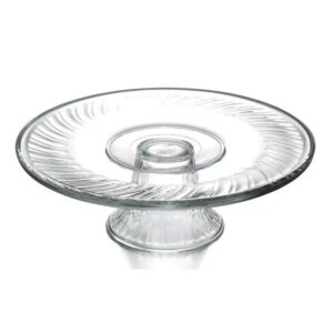 Plato Pastelero Con Base De Vidrio 31cm.
