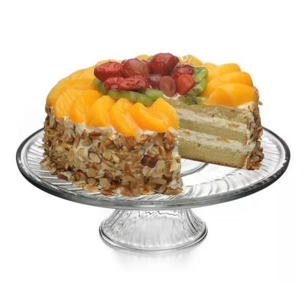 Plato Pastelero Con Base De Vidrio 31cm. - Imagen 2