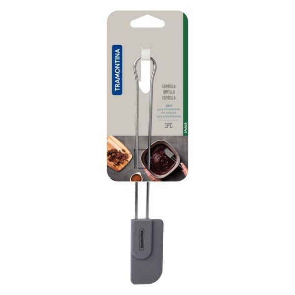 Espátula de Silicona Moldê Gris con Mango de Acero Inoxidable - Imagen 3