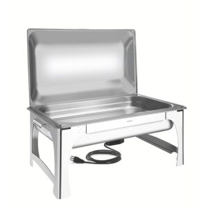 Baño María Rechaud Rectangular de Acero Inoxidable con Tapa Removible Eléctrico 9L 220v