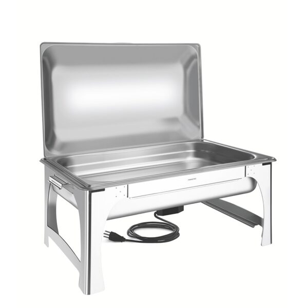 Baño María Rechaud Rectangular de Acero Inoxidable con Tapa Removible Eléctrico 9L 220v