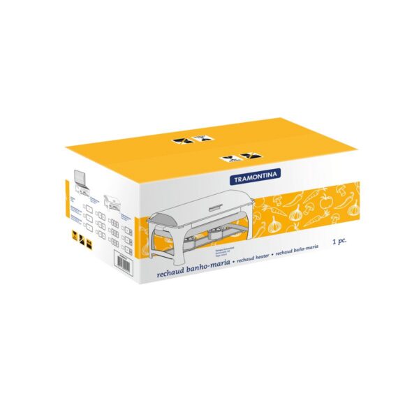 Baño María Rechaud Rectangular de Acero Inoxidable con Tapa Removible Eléctrico 8,4L 220v - Imagen 5
