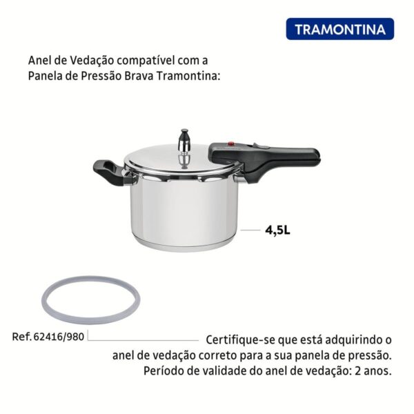 Anillo de Sellado de Silicona para Olla a Presión Brava 20 cm - Imagen 2