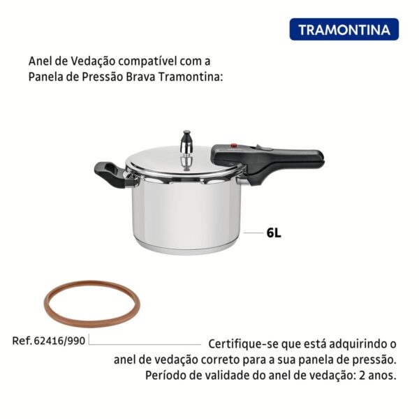 Anillo de Sellado de Silicona para Olla a Presión Brava 22 cm - Imagen 2