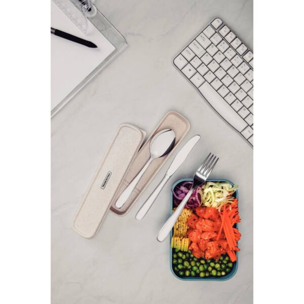 Estuche con Cubiertos By Me Beige 4 Piezas - Imagen 3