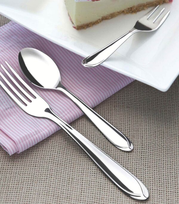 Juego de cubiertos Laguna de acero inoxidable con cuchillos para asado acabado Brillo con detalles de mango 100 piezas - Imagen 3