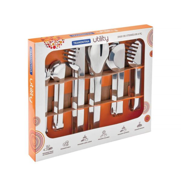 Juego de Utensilios Utility de Acero Inoxidable 6 Piezas - Imagen 3