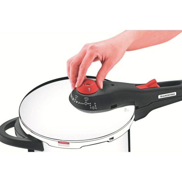 Olla a Presión Solar de acero inoxidable fondo triple con 5 dispositivos de seguridad 22 cm 6 L - Imagen 3