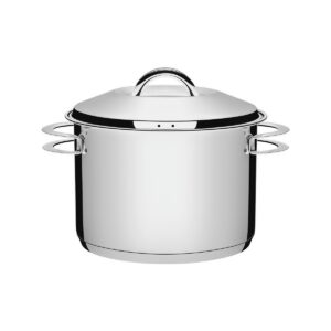 Olla Alta Solar de Acero Inoxidable Triple Fondo con Tapa y Asas 28 cm 11,9 L