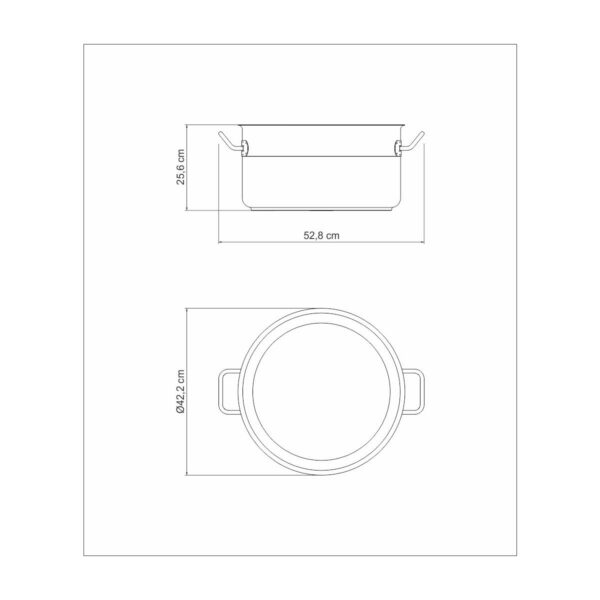 Olla Empresarial de acero inoxidable con fondo triple sin tapa de 40 cm, 30 L - Imagen 6