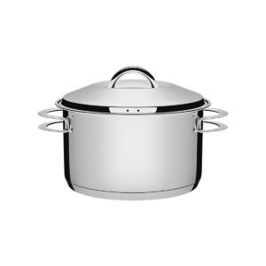 Olla Honda Solar de acero inoxidable fondo triple con tapa y asas 24 cm 6,1 L
