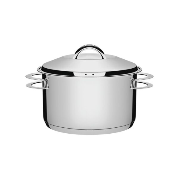 Olla Honda Solar de acero inoxidable fondo triple con tapa y asas 24 cm 6,1 L