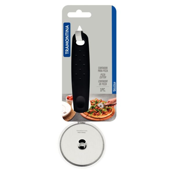 Cortador de Pizza Utilitá de Acero Inoxidable con Mango de Polipropileno Negro - Imagen 2