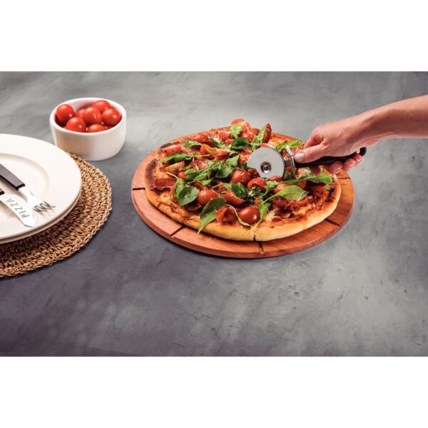 Cortador de Pizza Utilitá de Acero Inoxidable con Mango de Polipropileno Negro - Imagen 3