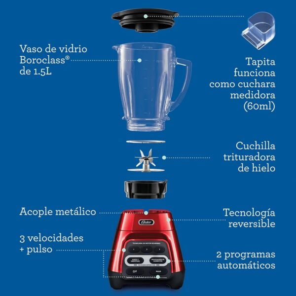 Licuadora motor reversible vaso Blend N Go 600W - Imagen 12
