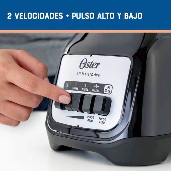 Licuadora 2 velocidades más pulso y jarra de vidrio - Imagen 3
