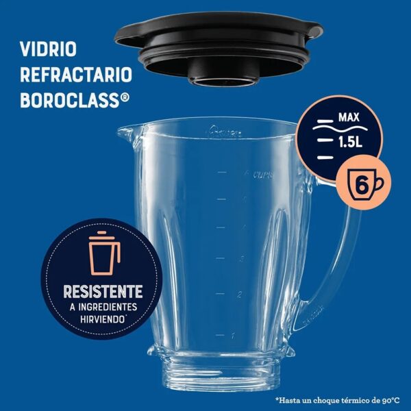 Licuadora 2 velocidades más pulso y jarra de vidrio - Imagen 4