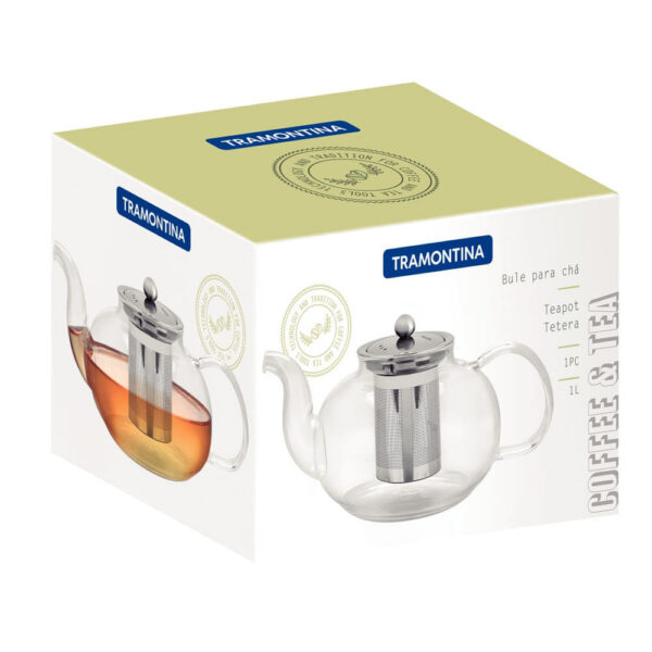 Tetera de vidrio y acero inoxidable con infusor 1 L. - Imagen 12