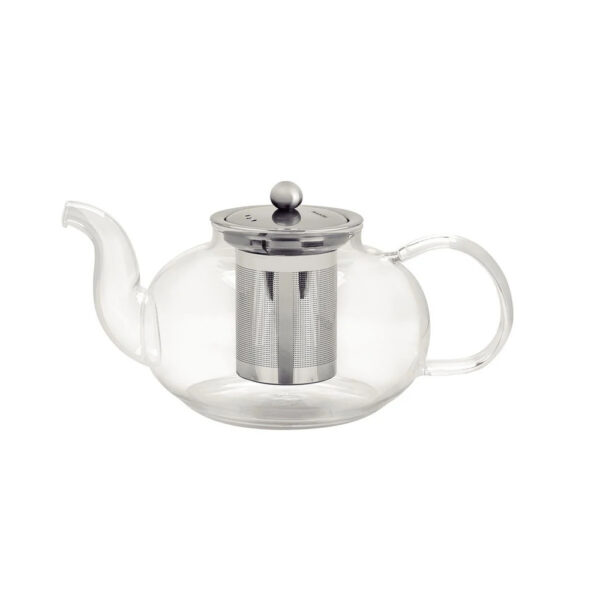 Tetera de vidrio y acero inoxidable con infusor 1 L.