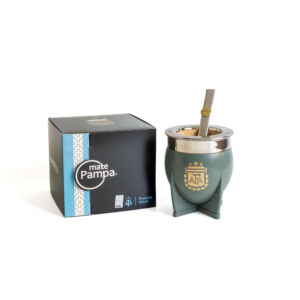 Mate Pampa AFA VERDE ARO PLATEADO