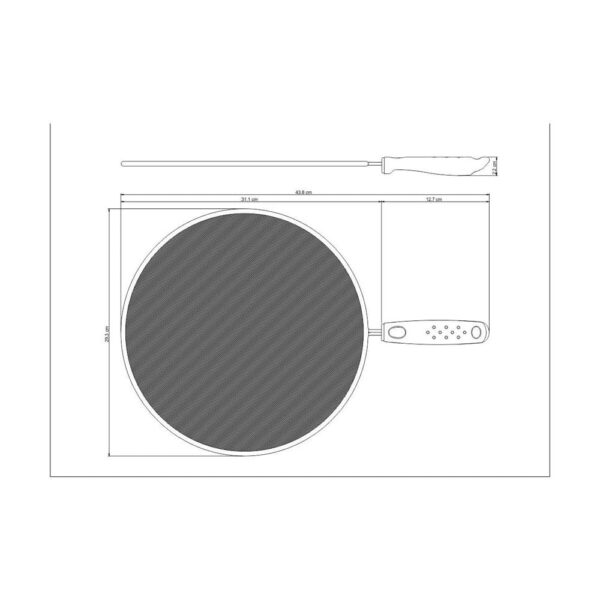 Rejilla para Fritura Utilitá de Acero Inoxidable con Mango de Polipropileno Azul 30 cm - Imagen 2
