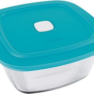 Pirex cuadrada con tapa de plástico 2 L