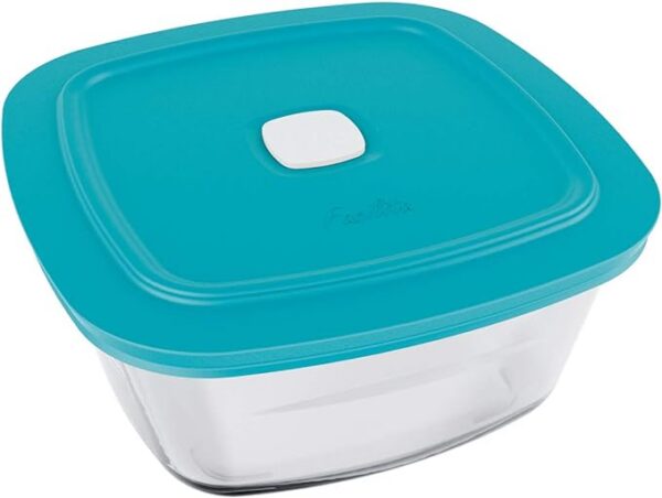 Pirex cuadrada con tapa de plástico 2 L