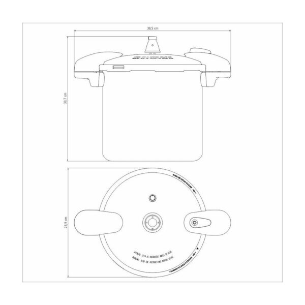 Olla a Presión Valencia de Aluminio Pulido 24 cm y 10 L - Imagen 4