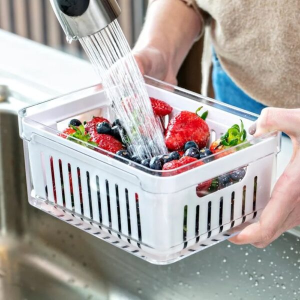 Organizador para frigorífico de 2,2 litros con cesta - Imagen 5