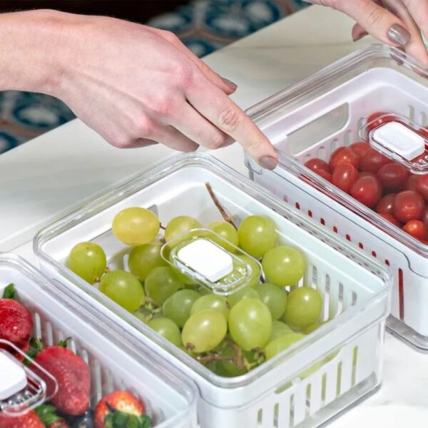 Organizador para frigorífico de 2,2 litros con cesta - Imagen 6