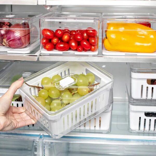 Organizador para frigorífico de 2,2 litros con cesta - Imagen 7