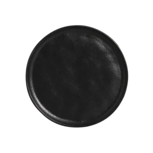 Juego de 6 platos orgánico para pan Bio Hygge Negro Matte Ø15,5x1,6cm