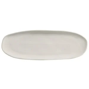 Juego de 4 platos o fuentes ovalados grandes y poco profundos para servir, diseño orgánico de Glam, 36 x 13 cm