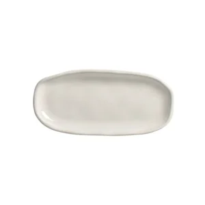 Juego de 4 platos ovalados para servir, diseño orgánico mini de Glam, 16,5 x 8 cm