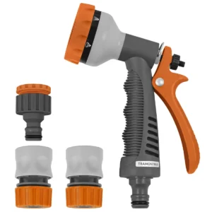 Conjunto de riego con acoples rápidos y pistola de agua, 4 piezas