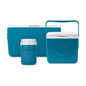Conservadora Coleman Serie Chiller 3Pzas 45.5L/8.5L/3.8Lts Azul Cian