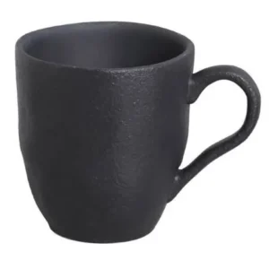 Juego de 4 tazas orgánico Geo de 273 ml. Negro Matte