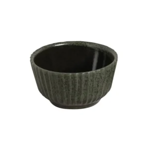 Juego de 6 moldes medianos con líneas, diseño Greenery, Ø9x5cm, 170 ml