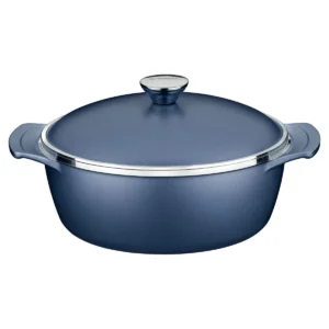 Cacerola Lyon en Aluminio Forjado con Revestimiento Interno y Externo con Antiadherente Starflon High Performance Azul Elemental 30 cm