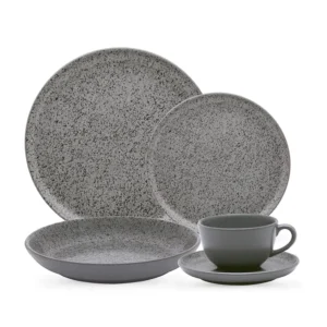 Juego vajillas Flat Gray de 20 piezas, 4 personas