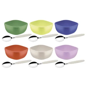 Juego de postres MixColor en polipropileno mixto, 12 piezas